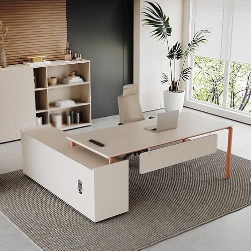 LINKIO Home Office Desks Boss Simple Supervisor Manager Desk Large Desk President Desk Office Computer Table Desk