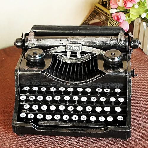 QYQCXGL Decoration Antique Typewriter,Classic Vintage Typewriter Model, Unable to Type Words, Vintage Design,Shoot Movie Props,for Home/Office/Study Room Desk,Green