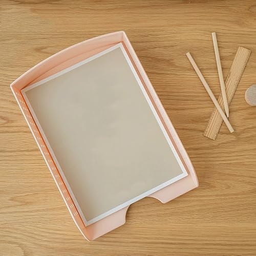 cfycfy987 file organizer File Tray Bedroom Study Desk Storage Rack Office Book Organizing Basket Desk(White)