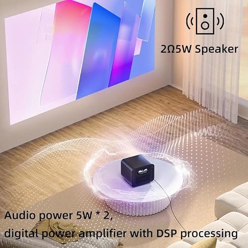 Video Projector for Home 800 ANSI Lumens 5G LED LCD Support 4K 5W*2 Speaker Games 1080p Native Projector