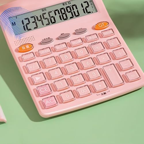 Voice Calculator Green Human Pronunciation Broadcast 12 Digit Large Screen Desktop Computer Stick Stationery