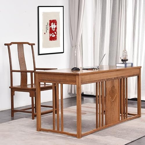 LINKIO Home Office Desks Wooden Desk Chinese Style Desk Writing Desk Calligraphy Desk Study Office Computer Desk Computer Table Desk