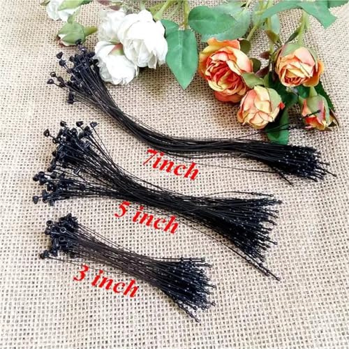 Tag Gun Fasteners 4000pcs 3" 5" 7" Black Garment Price Tag Barbs Security Loop Snap Lock Plastic Fastener Hang Ties(3 inch)