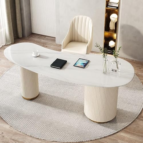 XIXSERTHIA Computer Desk Bright Desk Computer Integrated Desk Modern Simple Home Small Apartment Solid Wood Writing Desk Office Desk Office Desks(140 * 60 * 75cm)