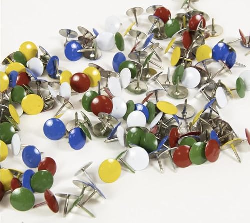 24 Pack, Assorted Color Thumb Tack (150/Pack)