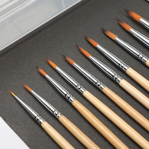 uhyOHF 10 Nylon Hair Line Drawing Brush Stroke Oil Painting Pigment Acrylic Gouache Watercolor Painting Long Pole Pen,