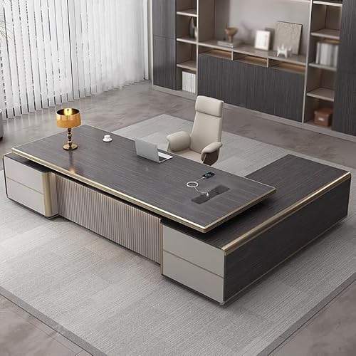 LINKIO Home Office Desks Boss Office Modern President Desk Leader Office Furniture Manager Desk Computer Table Desk
