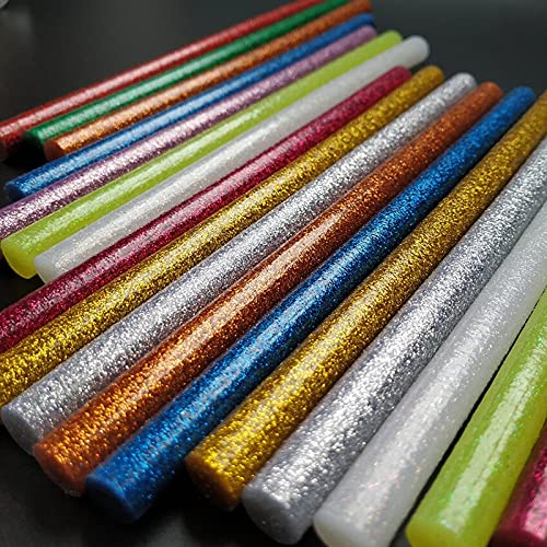 ZTBH Hot Melt Glue Sticks 50 PCS Colourful Glitter 11mm*100mm Hot Melt Glue Sticks, for Glue Gun Craft Adhesive Stick Melt Glue Stick (Diameter : 11mm, Length : 100mm)