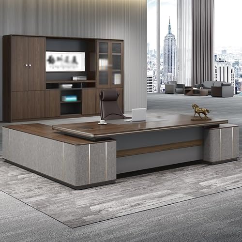 LINKIO Home Office Desks Boss Desk Office Simple Large Desk President Manager Desk Furniture Computer Table Desk