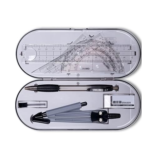 OREKPOT Compass Geometry Tool Math Compass Set Geometry Compasses Set for Architect Engineer Student Geometry Precision Tool Circle Drawing Tool Circle Drawing Tool