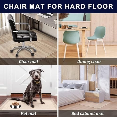 SHAREWIN Office Chair Mat for Hard Wood Floors - 30"x48" Heavy Duty Anti-Slip Hardwood Floor Protector Rug - Easy Clean