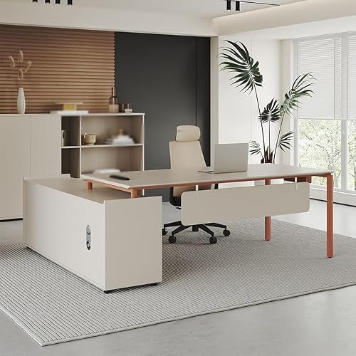 LINKIO Home Office Desks Boss Simple Supervisor Manager Desk Large Desk President Desk Office Computer Table Desk