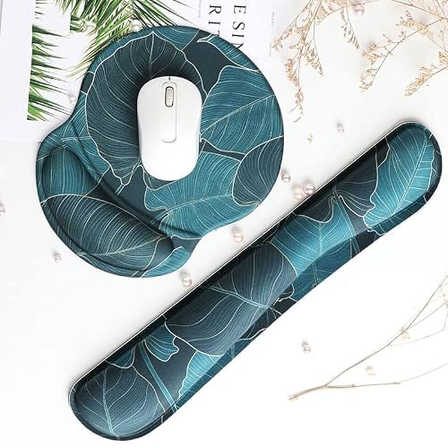 QERTYHJK Ergonomic Gel pad Wrist Rest Keyboard mat Soft Set Silica Base Hand Support