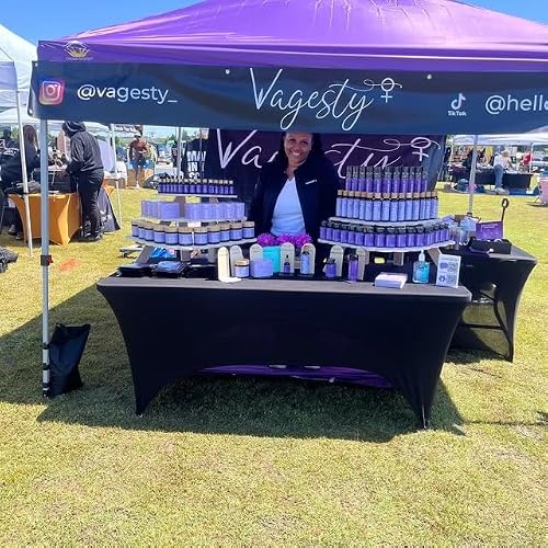 J+M Prints Custom Tent Banner | Fits Most Standard Canopys 10x10 Canopy Tents | Festival Banner (9ft x 1ft) | Water Resistant | Vinyl Material | Custom Text or Logo | Glossy Finish