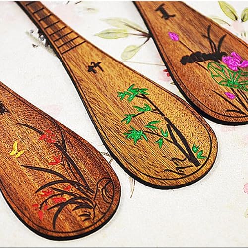 NSUQOA Chinese Musical Instrument Bookmark Beautiful and Easy to Use Literary Pen Set