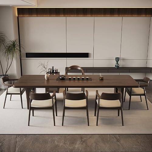 LINKIO Home Office Desks Simple Solid Wood Tea Table, Boss Office Tea Table, Zen Living Room Furniture Computer Table Desk(180x80x75cm)