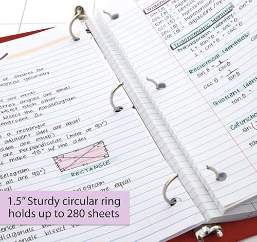 24 Pack, 1.5" Burgundy 3-Ring View Binder w/ 2-Pockets