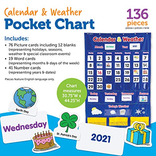 Learning Resources Calendar & Weather Pocket Chart