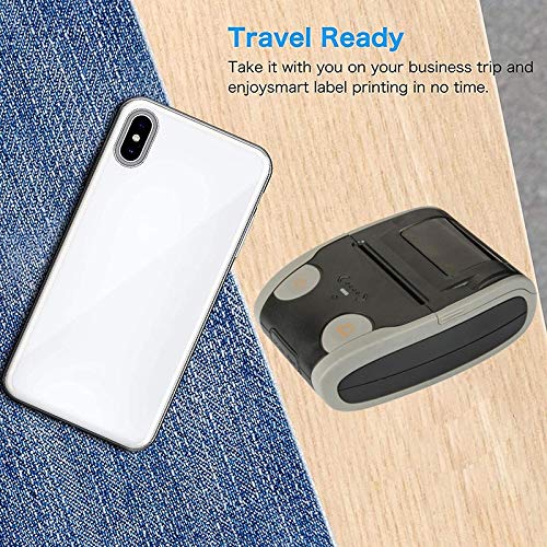 WERTGHJ Portable Printer，Receipt Printer 58mm Thermal 1400 MAh QR Code for Android