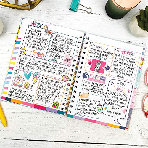 Bulk Grateful Heart Planner Stickers, Case of 50 Sticker Sets, 330 Stickers/Set, Hand-Illustrated for Gratitude Journals & Bullet Journaling, Designs Include Happy Hearts, Travel, Beach, Good Times