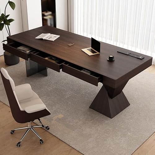 LINKIO Home Office Desks Acrylic Solid Wood Desk Home Boss Desk Sofa Back Long Desk Computer Table Desk(160x70x75cm)