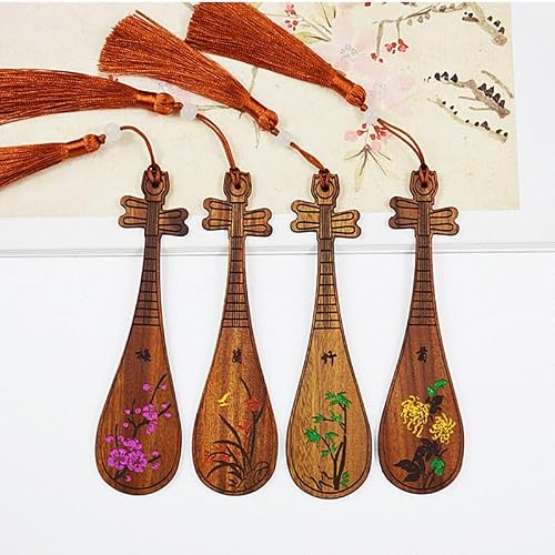 NSUQOA Musical Instrument Bookmark Beautiful and Easy to Use Chinese Literature Pen Set