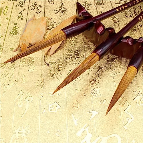 Solid Wood Rod Wolf Hair Brush Practice Stationery Four Treasures Chinese Calligraphy Brush Bucket Brush