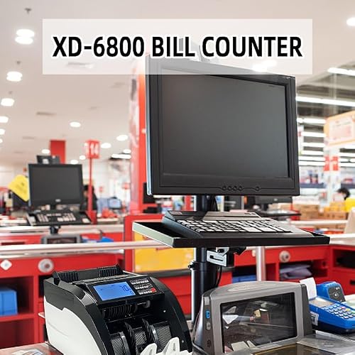 XD-6800 Portable Counterfeit Banknote Detector LCD Display Fast Counting