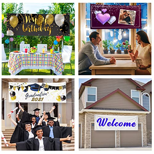 Custom 13oz Vinyl Banner and Signs Customized Personalized with Photo Text Print for Graduation Business Baby Shower Perfect for Outside Indoor Parties 6'x10'