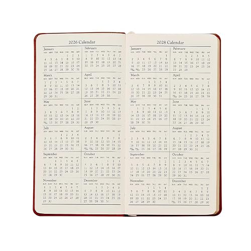 Graphic Image 2027 6"Pocket Datebook - Embossed Croc Leather Bound - USA