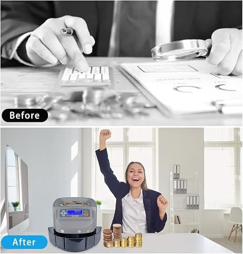 Electronic Coin Counter, With Smart Control Panel, Electric Coin Counter Sorter And Wrapper Machine, Coins For Over 40 Countries, For Banks, Company, Schools
