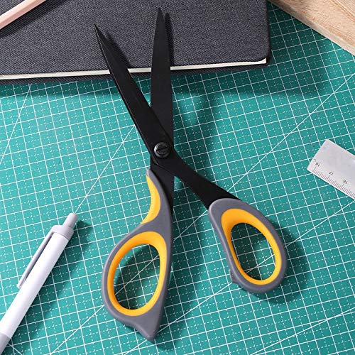 DSWMY Craft Scissors, Craft Scissors Household Kitchen Large Multifunctional Office Tailor Handmade Adult Small Black Blade Coated Pointed
