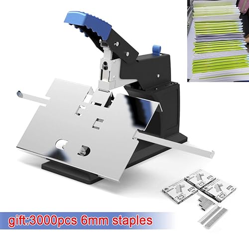 BFDIEEM Electric Stapler A3 Manual Dual Flat and Saddle Stapler Stitcher Heavy Duty Binding Machine 6.5mm Heavy Duty Flat and Book Binding Machine