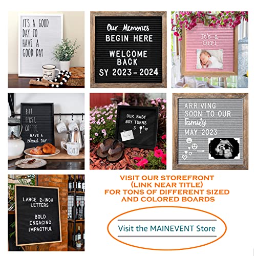 Large Letter Board 24x30 Inch, Big Felt Menu Board Barnwood Frame