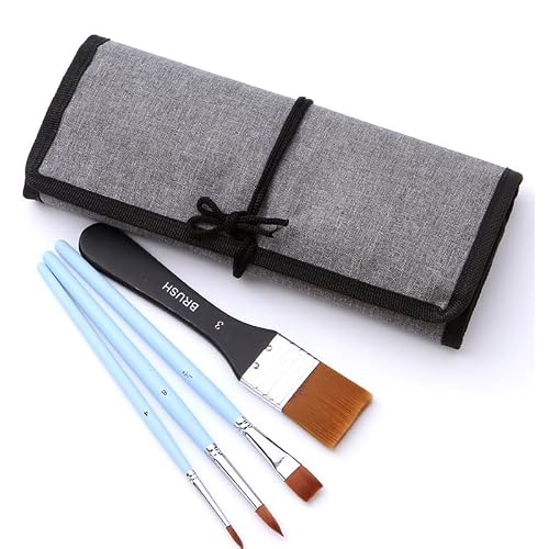 UOHLCX HBJWOV 18 Pcs Multi-Purpose Nylon Wool Watercolor Painting Pen Acrylic Paint Brush Canvas Painting Bag Painting Materials