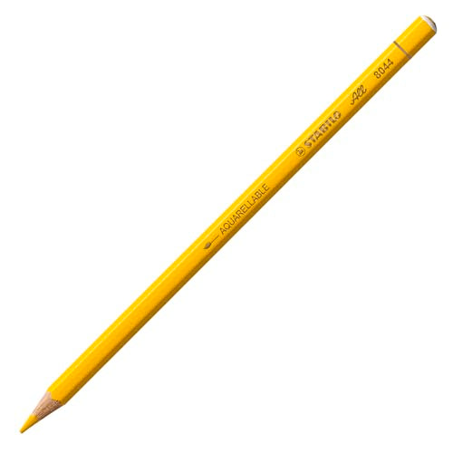Stabilo All Coloured Pencils for Almost All Surfaces Collapsible Box of 12 Yellow