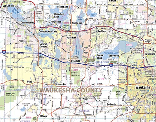 Milwaukee Metro Area Map (40” wide by 48” high)