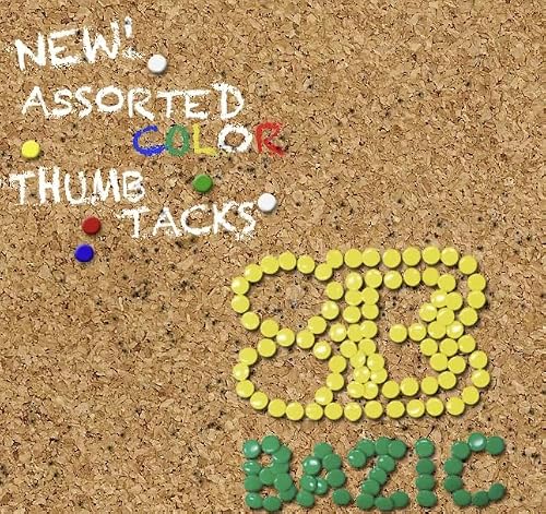 24 Pack, Assorted Color Thumb Tack (150/Pack)