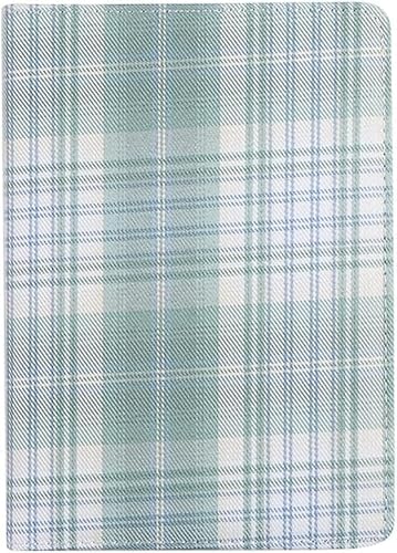 ELUKHT A6 Student Notebook Cloth Plaid Cover Handbook Notebook Set of 5