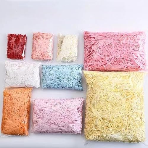 ETAZMDITE Shredded Paper for Gift Boxes, Glitter Shredded Tissue Paper Crinkle Cut Gift Filler Lightweight Multicolor 160-500g(Deep Blue,200g)