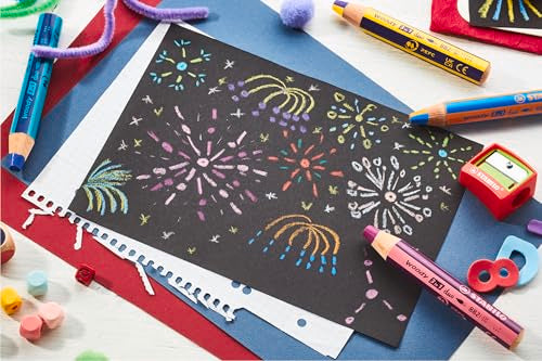 STABILO duo coloured pencil, watercolour & wax crayon woody 3 in 1 duo