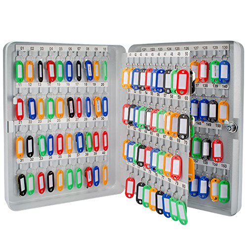 winbest Barska Key Lock Box 90/57 /50 Capacity, Key Holder Wall Mount Lockbox, Steel Key Organizer Cabinet for Home, Office, Property Managers and Rental Hosts