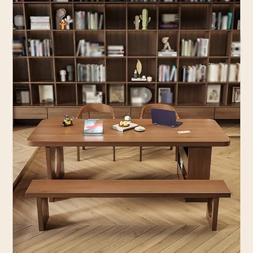 BGGJJ Computer Desk 180cm Solid Wood Long Strip, Modern Study Room Furniture, Suitable for Company and Family Desk with Drawers(200cm)