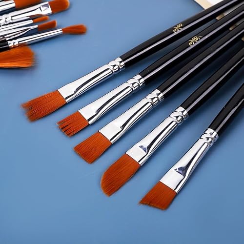 Nylon Hair Black Art Paintbrush Sets 12 Combination Acrylic Brush Set