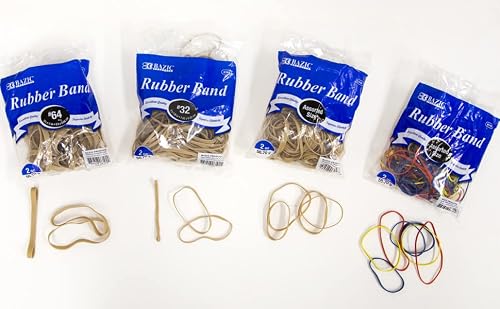BAZIC Products #32 Rubber Bands, 2 oz Bag, 3 x 1/8 in, 36-Case