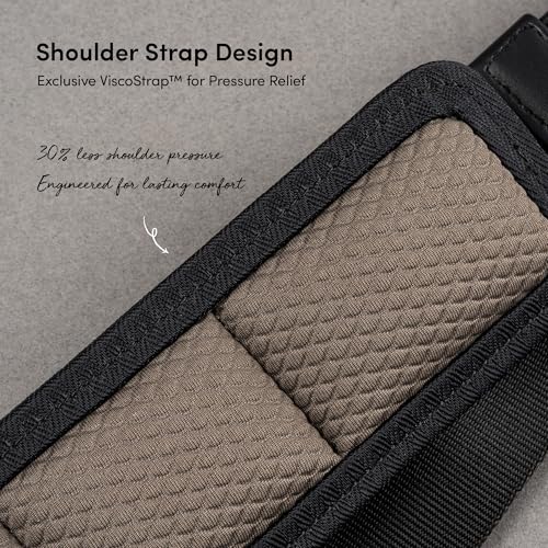 Moshi Urbana Briefcase Laptop Case, Messenger Bag with Shoulder Strap, for 13-16" Laptops, iPad, Camera, Tablets, Slate Black