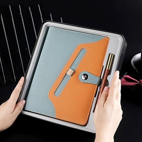 ASWRTYJO A5 Hand Gift Loose-leaf Business Notebook Set Office Notepad(Gray)