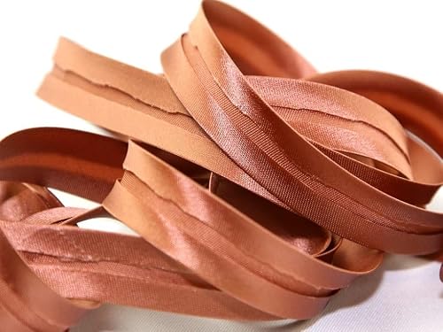 Brown Premium Satin Bias Binding Tape Suitable for Dressmaking - Sold per 25 metre roll