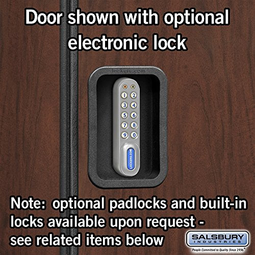 Salsbury Industries Double Tier Designer Wood Locker, Mahogany, 6' 3" x 15"