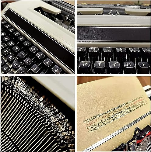 Portable Machinery Word Processing Typewriter, Old Fashioned Manual Typewriter - Included Twin Spool Black Red Ribbon